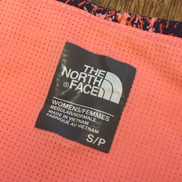The North Face Orange Blue Abstract Motus Athletic Capri Leggings Size Small - Picture 15 of 15